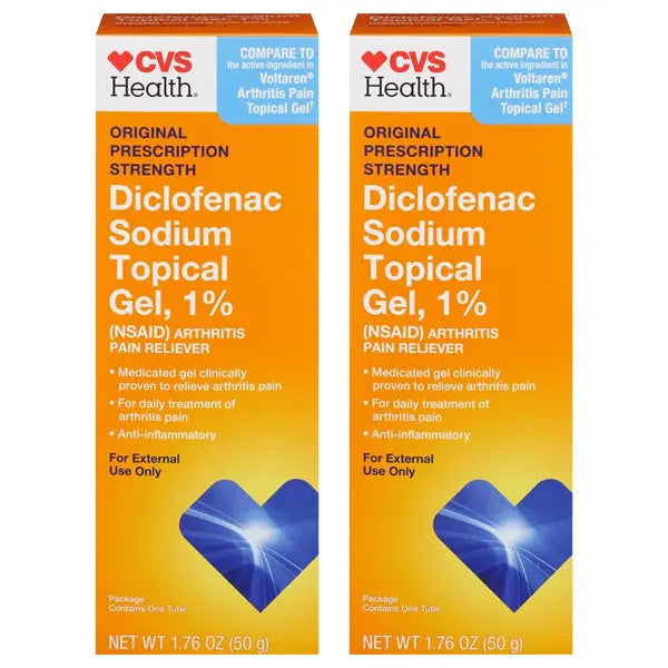 2 Pack - CVS Health Diclofenac Sodium Topical Gel 1% 1.76oz CVS